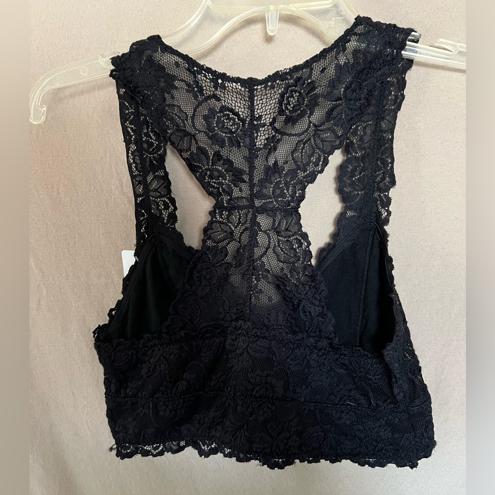 Anemone Black Crochet Lace Bralette M/L
